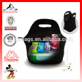 Neoprene Isolado Lunch Lunch Bag + Water Bottle Sleeve | Leve com zíper